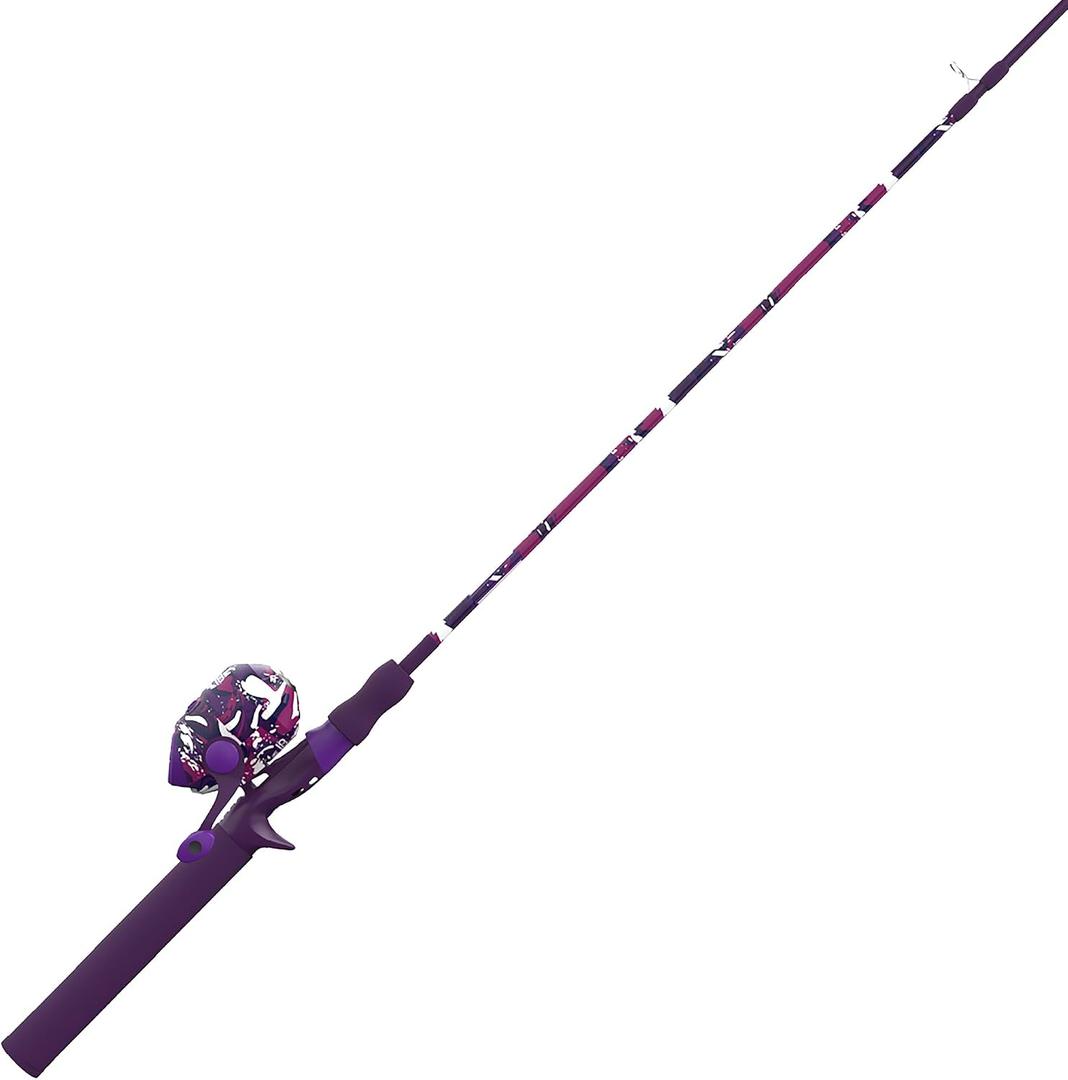Zebco Splash Spincast Reel and Fishing Rod Combo, Fiberglass Rod, Ball Bearing System, All Metal Gears, 8-Pound Line
