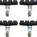 2 Pairs Bike V Brake Pads with Hex Nuts Hex Wrench for Mountain Bike, Road Bicycle, MTB, BMX