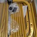 JIUYOTREE Metal Clothing Rack with Wheels 43.3 Inches Rolling Clothes Garment Coat Rack with Bottom Shelf Clothing Rack for Hanging Clothes Coats Skirts Shirts Sweaters Gold