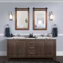COGOOD Bathroom Mirrors for Over Sink - 22 x 30 Farmhouse Barn Door Wall Mirror for Bathroom, Living Room, Entryway Wall Decor Brown