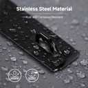 4 x 3 Inch Heavy Duty Door Locks Hasp Latch, Stainless Steel Security Packlock Clasp Hasp Lock Latch for Fence Gate, Gate, Shed Closet Cabinet, Black, 1 Pack