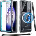 for Samsung Galaxy S23 Ultra Waterproof Case with Magsafe, Built-in Magnetic & Screen Protector, IP68 Certified Full Body Shockproof, for Water Sports Underwater Photography, 6.8" Blue