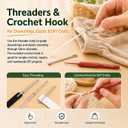 Sewing Kit for Adults, Needle and Thread Kit with Portable Case, 10 Thread Colors, Automatic Needle Holder, Threaders, Crochet Hook, Seam Ripper and Pins for Travel Home