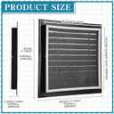 Gisafai 2 Pcs 18" x 18" Gable Vent Aluminum Alloy Wall Vents Shed Attic Vent with Screen Return Air Grill with Screws, for Ventilation Exterior Doors Wall House (Black)