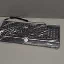 Large Print Backlit Computer Keyboard, 7-Color Backlit Keyboard with Wrist Rest, USB Plug-and-Play, Oversize Letters Keys Easy to See and Type, Wired Light Up Keyboards for Laptop, PC, Gaming