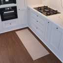 Ottomanson 20" x 59" Ultra-Thin Hallway Runner Rug - Durable Non-Slip Carpet for High-Traffic Areas - Fits Under Doors for Seamless Entry - Ideal for Kitchen, Entryway, Bedroom & Living Room, Beige