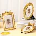 Vicenpal 12 Pcs Tiny Vintage Ornate Picture Frames 4 x 6 Inch Gold