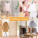 Adjustable Shirt Display Stand Mannequin Torso, Multi-Use Clothing Display | 32-63 Inches Steamer Rack Stand Foldable Clothing Display Stand for Retail Vendors, Cap and Gown Graduation Clothes Garment