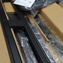 Steel Base Floor TV Stand with Power Outlet for 32-75 inch TVs up to 110 lbs, Leveling & Tilt & Swivel TV Stand with Hidden Wire Management, Height Adjustable TV Stand with Steel Shelf, Black