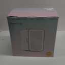 Skincare Fridge, 6L/10 Can Mini Fridge for Bedroom with Dimmable LED Mirror, Portable Cooler & Warmer Small Compact Refrigerator for Skincare, Cosmetics, Bedroom and Office, White