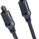 Amazon Basics Toslink Digital Optical Audio Cable, Multi-Channel, for Audio System, Sound Bar, Home Theatre, Gold-Plated Connectors, 3.3 Feet, Black