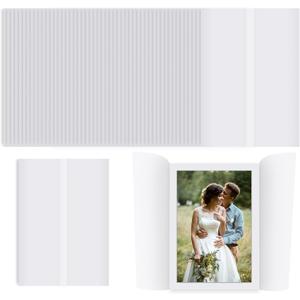 100 Sheets Pre-Folded Vellum Jackets for 5x7 Invitations,Vellum Wraps for 5 x 7 Wedding Invitations,Bulk Transparent Paper Envelope Liners for Wedding Baby Shower Birthday Invitations Cards