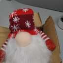 Juegoal 11" Lighted Christmas Gnome Santa, Light Up Elf Holiday Present, Battery Operated Winter Tabletop Christmas Decorations, 2 Set