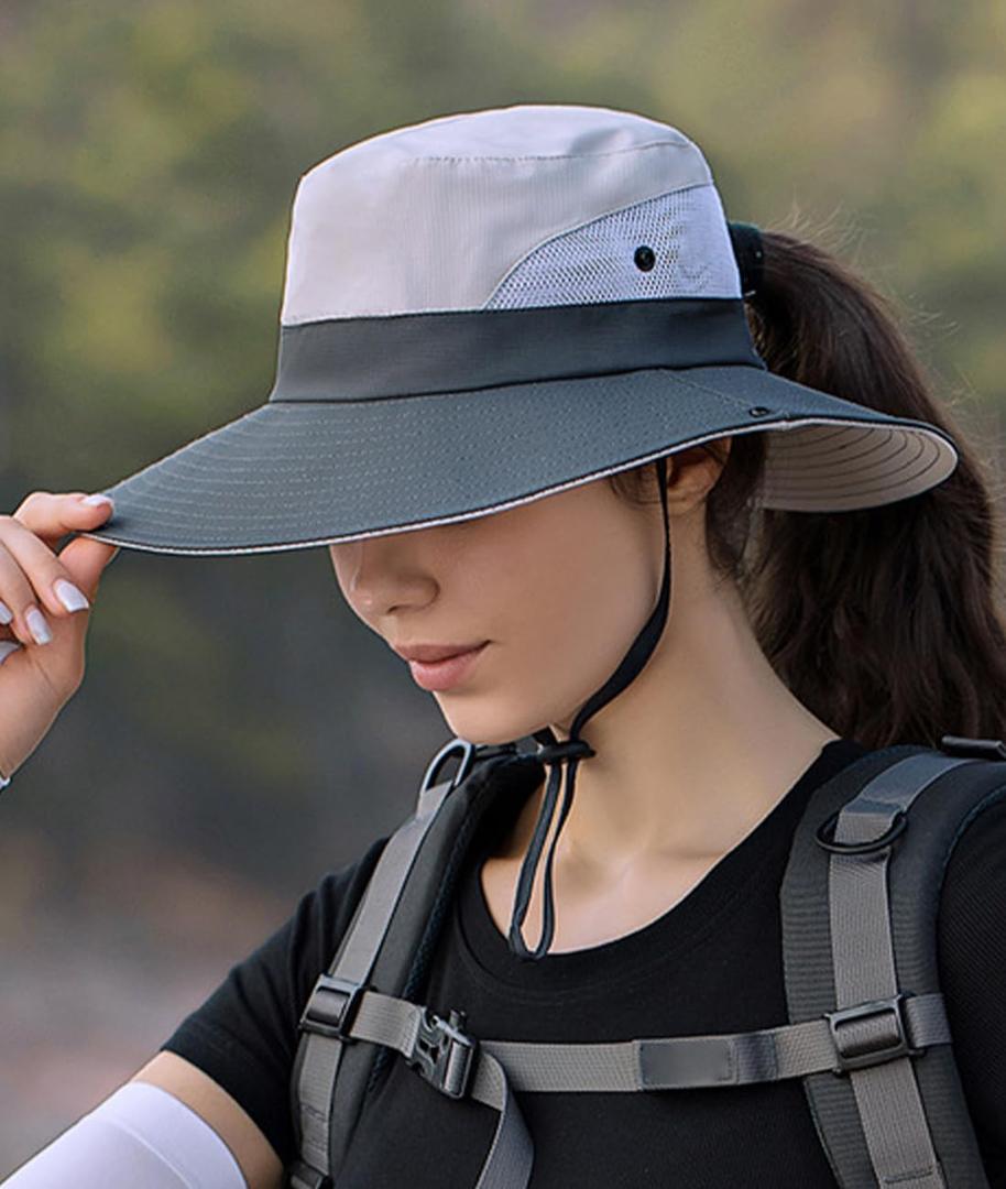 Womens Sun Visor Hat Foldable Beach Summer Fishing Hat