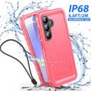 SPORTLINK for Samsung Galaxy S24 Case - IP68 Waterproof Dustproof, 360 Full Body Shockproof Protective, Built-in Screen Protector Cover for Galaxy S24 5G 6.2 Inch, Pink
