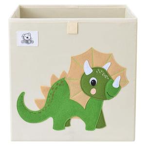 CLCROBD Foldable Animal Cube Storage Bins Fabric Toy Box/Chest/Organizer for Toddler/Kids Nursery, Playroom, 13 inch (Triceratops)