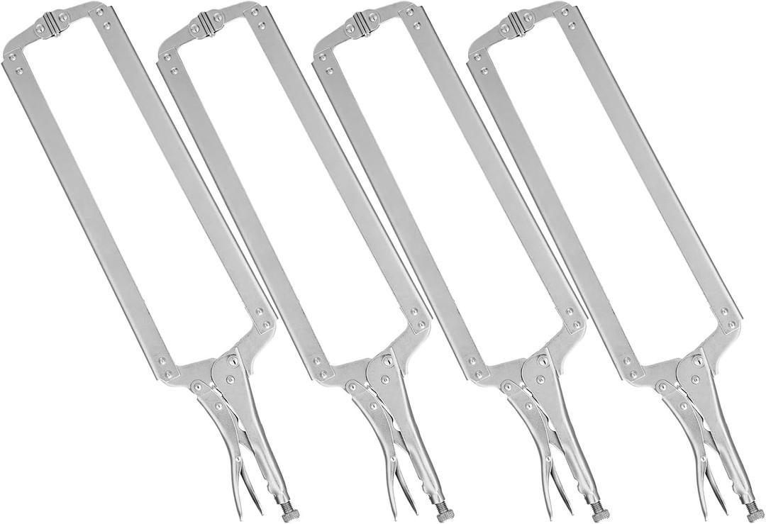 Yexiya 4 Pcs 24 Inch C Clamps Locking Pliers, Welding Table Clamps