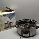 Crock-Pot 7 Quart Oval Manual Slow Cooker, Stainless Steel (SCV700-S-BR), Versatile Cookware for Large Families or Entertaining