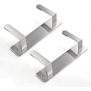 Stainless Steel Wall Mounted Pot Lid Holder Organizer Cutting Board Storage Rack Punch-free Multifunctional Kitchen Shelf 2 PCS