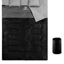 oaskys Double Sleeping Bag for Adults with 2 Pillows - Queen Size XL Waterproof Sleeping Bag for All Season Camping Hiking Backpacking 2 Person Sleeping Bags for Cold Weather & Warm