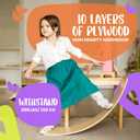Ultimate Wooden Wobble Balance Board for Kids by bagacootha – Wooden Toddler Toys & Kids Rocker for Endless Play & Imagination | 32" Wobble Balance Board with Felt Base.