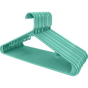 Utopia Home Plastic Hangers 20 Pack - Clothes Hanger with Hooks - Durable & Space Saving (Aqua)