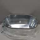 2 Pack Galvanized Ice Bucket 4 Gallon Galvanized Tub Ice Bucket for Parties Metal Beverage Buckets with Handles Wine Beer Champagne Vintage Buckets for Cocktails Mimosa Bar Supplies with Scoops (Silver)