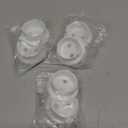 QCAA Heavy Duty Solid Metal Closet Rod Socket Set, 1-3/8'', Matte White, 3 Pair, Made In Taiwan