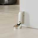 1 Pack Hydraulic Windproof Door Stoppers, Floor Mount Doorstops, Heavy Duty Mechanical Door Stops Doors Catch Holder No Drilling, Brushed Nickel