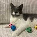 SPOT Sponge Soccer Ball Cat Toys - Interactive and Colorful Plush Toy, Fun for Cats and Kittens to Bat and Chase, Keep Cats Entertained - 1.5" Assorted 4- Pack