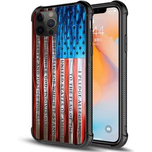 DAIZAG Compatible with iPhone 12 Pro Max Case, All-Round Protection Shockproof Anti-Scratches TPU Cover, Cases for Man Woman-Pledge of Allegiance to The American Flag