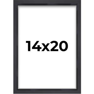 14"x20" Shadow Box Frame Minimalist Black | 3/4" Depth of Usable Space| Interior Size 14"x20" or 20"x14" Inches| UV Resistant Acrylic, Acid-Free Backing, Wall Hangers | Made in USA
