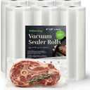 Vacuum Sealer Bags For Food:6 Rolls 8"x20' Commercial Grade BPA Free Bag Rolls Durable Customized Size Food Vac Bags for Storage and Sous Vide Cooking Puncture Prevention