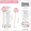 Spakon 36 Set Wedding Favors Pens for Guests Bulk - Bridal Shower Artificial Rose Flower Pen Thank You Cards with Twine Ballpoint Pen Black Ink for Wedding Games Office Proposal Gift(Classic Style)