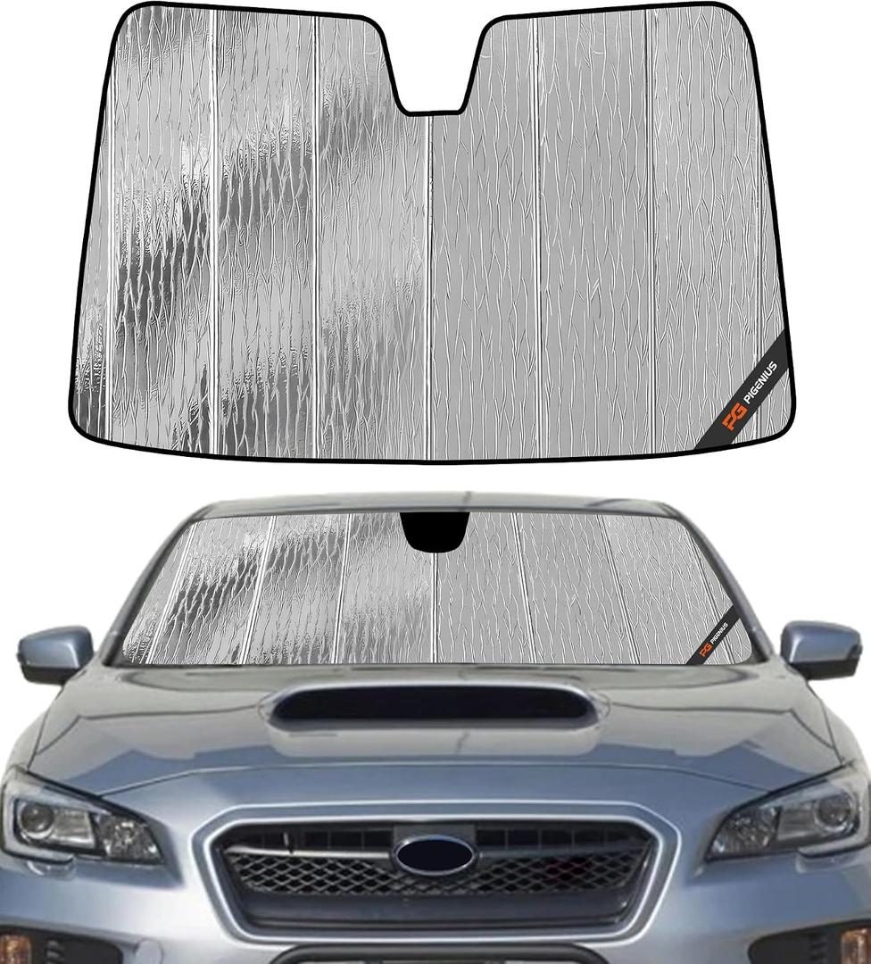 Pigenius Windshield Sunshade for Subaru WRX/WRX STI 2015-2021, XV Crosstrek 2013-2015, Crosstrek 2016-2017, Impreza 2012-2016. Without Eyesight Driver Assist- AstraGuard