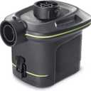 INTEX 66638E QuickFill Battery Pump: Inflates and Deflates Air Mattresses, Kayaks, Boats – Includes 3 Interrconnecting Nozzles – Sleek and Compact Design – 420 L/ Min Air Flow – Indoor and Outdoor Use