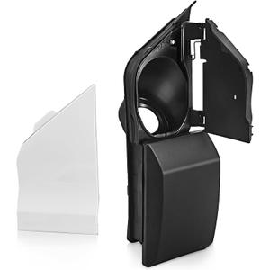 Transit Fuel Door Compatible with 2015-2023 Ford Transit Vans 150 250 350 HD  Transit Gas Door with White Cover, Filler Pocket Housing Hinge Door Assembly Replace # CK4Z-5427936-A CK4Z-5427936-F
