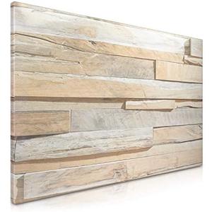 Navaris Magnetic Dry Erase Board - 16 x 24 inches Decorative White Board for Wall with Design, Includes 5 Magnets and Marker - Stone Wall