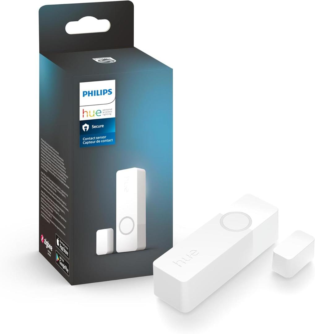 Philips Hue Secure Smart Contact Sensor, White - 1 Pack - Made for Indoor Doors and Windows - Requires Hue Bridge - Works with The Hue App (Pack of 1)