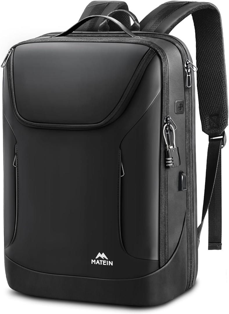 MATEIN Waterproof Laptop Backpack 17 Inch, Anti Theft Business Backpack with Lock & USB Charging Port, Large TSA Tech Backpacks College Computer Back Pack Gifts for Men Women Work Office Travel, Black MATEIN Waterproof Laptop Backpack 17 Inch, Anti Theft Business Backpack with Lock & USB Charging Port, Large TSA Tech Backpacks College Computer Back Pack Gifts for Men Women Work Office Travel, Black