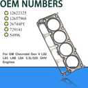 5-Layer MLS Cylinder Head Gaskets 2PCS for GM Chevrolet Silverado 1500 LTD Suburban Tahoe GMC Sierra 1500 Limited Yukon Yukon XL 5.3L 325ci 2014-2022, V8 L82 L83 L8B L84 L87 L96 OHV Gas Flex