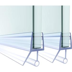 Shower Door Bottom Seal,2 PCS 1/4" X 36" Shower Door Sweep for 1/4 Inch Glass,Frameless Glass Door Seal Strip to Seal 11mm Gap - Stop Shower Leaks and Create a Water Barrier