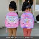mibasies Toddler Backpack for Girls 2-4: Cute Kids Backpacks for Girls - Preschool Kindergarten Backpack - Unicorn Bangs