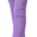 Henwarry 27 or 34 Inch Length Leg Warmers Knit Over the Knee Extra Long Winter Soft Thick Thigh High Footless Socks for Women (27 Inch, A05-Purple)