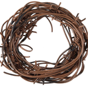 Taiyin 3 Pcs 32.8 Foot Fake Barbed Wire Rusted Western Props Decor Plastic Faux Wire Wreath Ornaments for Cowboy Cowgirl Party
