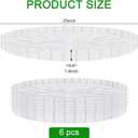 DoubleFill 6 Pcs 25 Inch Plant Saucer Large Clear Plastic Flower Plant Trays Heavy Duty Round Water Catcher for Pots Indoors Outdoor Garden