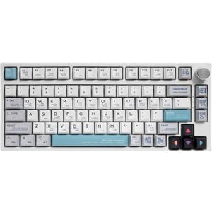 GK GAMAKAY TK75 75% Hot Swap RGB Bluetooth 5.0/2.4GHz Wireless/USB-C Wired Mechanical Keyboard with Knob Control, PBT Cherry Profile Keycaps Gaming Keyboard (Gateron Yellow Switch)