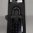 Heavy Duty Fingerprint Padlock with Key Backup, Waterproof Outdoor Smart Combination Gate Lock with IC Card, 5 Ways Unlock Smart Padlock