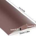 16.4ft Peel and Stick Floor Transition Strip, Carpet to Tile Transition Edging Trim Suitable for Doorways Threshold (Cover Height Within 5mm) (Coffee)