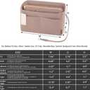 ZTUJO Purse Organizer Insert, Felt Bag Organizer with Metal Zipper, Handbag & Tote Shaper, For Speedy Neverfull Tote, 7 Sizes